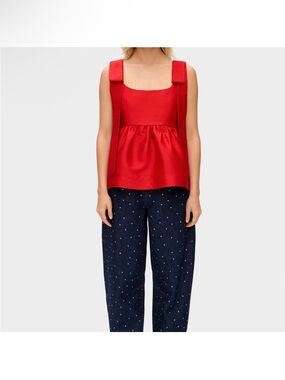 ALIGNE Alina Bow Satin Top